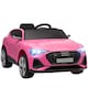 image 1 of HOMCOM Audi E-tron Licensed 12V Kids Electric Ride on, Electric Car for Kids, with Parental Remote, Music Lights MP3, Suspension Wheels, for 3-5 Years, Pink | Pink