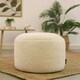 image 3 of icon Iggy Borg Fleece Bean Bag Pouffe Off White Large Footstool White