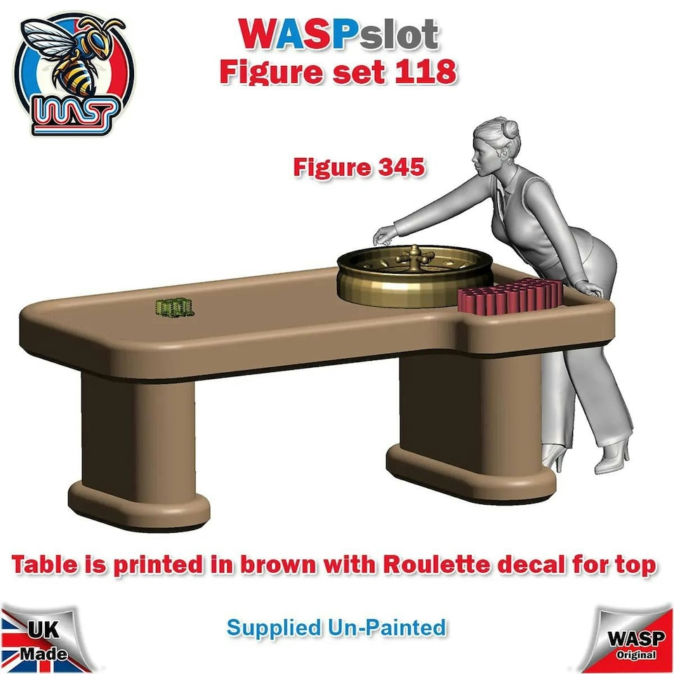image 1 of Trackside Unpainted Figures Croupier x 1 Scenery Set 118 1:32 Wasp