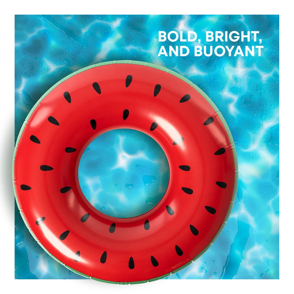 image 1 of Inflatable Watermelon Swim Ring 90cm