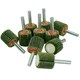 image 1 of 40 Grit 25mm Flap Wheel Disc Abrasive Sanding Pads For Drills 6mm Shank 10pc
