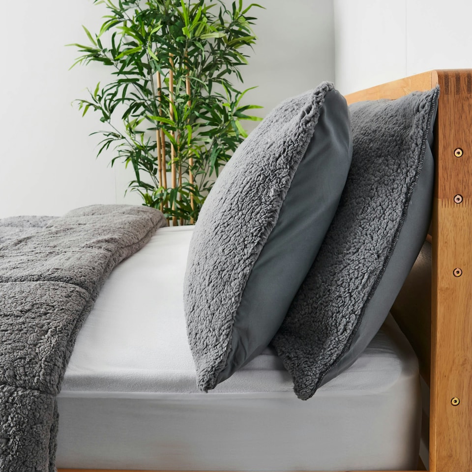 image 1 of BHS Teddy Bear Pillow, Grey