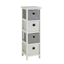 Chest Of Drawers Wooden Hallway Storage Home Organiser Fully Assembled White | 4 Drawers