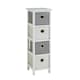 image 1 of Chest Of Drawers Wooden Hallway Storage Home Organiser Fully Assembled White | 4 Drawers