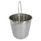 image 4 of 12L Stainless Steel Metal Bucket Pail Water Carrier Greenhouse Garden BBQ 2PK