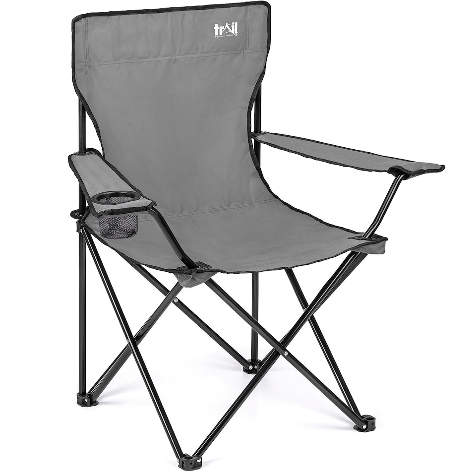 image 1 of Folding Camping Chair - Grey