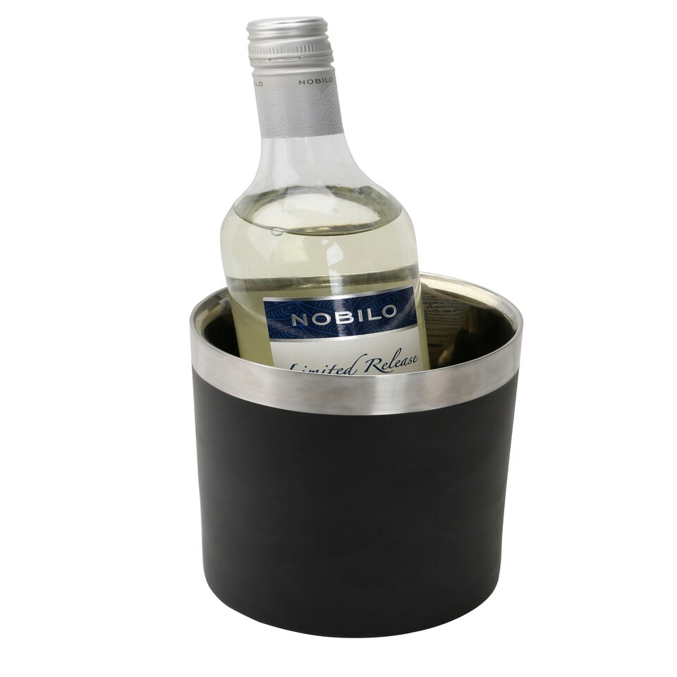 image 1 of Black Enamel Bottle Cooler