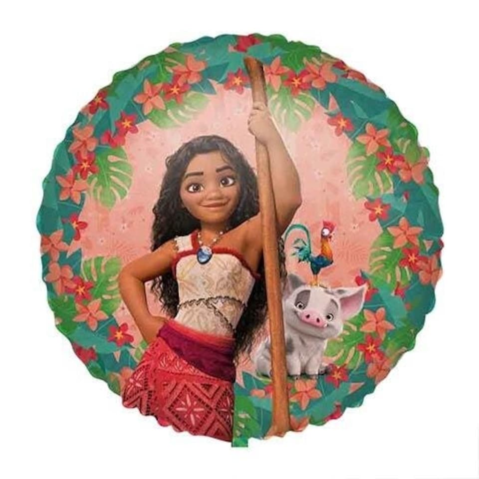 image 1 of Moana II Sailing Spirit Disney Princess Round Foil Helium Balloon 46cm / 18 in | Multi