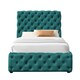 image 1 of 3ft Single Tufted Fabric Gas Lift Ottoman Bed Frame In Green