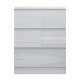 image 1 of FWStyle Carlton 3 Drawer Chest Of Drawers - White Gloss Front