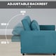 image 10 of HOMCOM 2 Seater Sofa Bed Convertible Bed Settee with Cushions, Blue