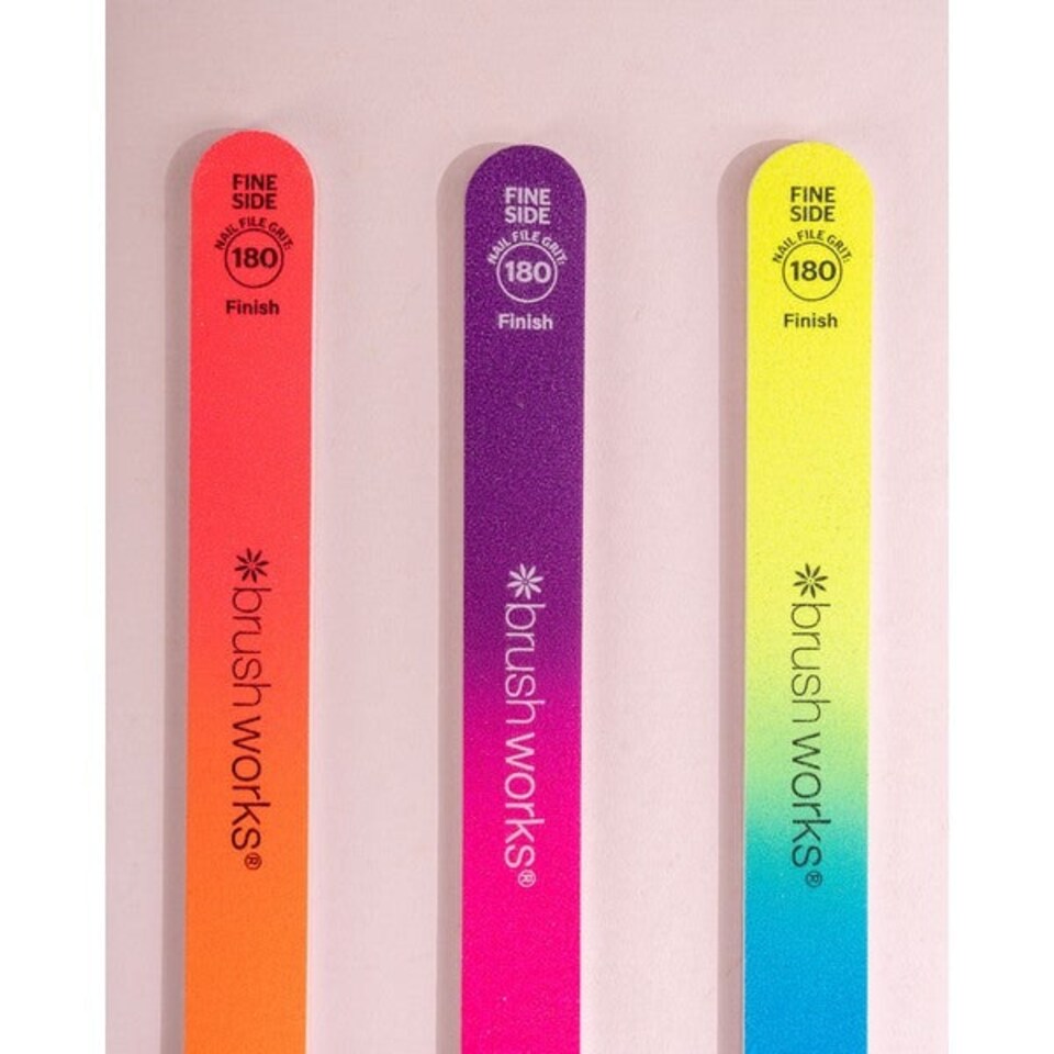 image 1 of Brushworks Neon Nail Files - 3 Pack