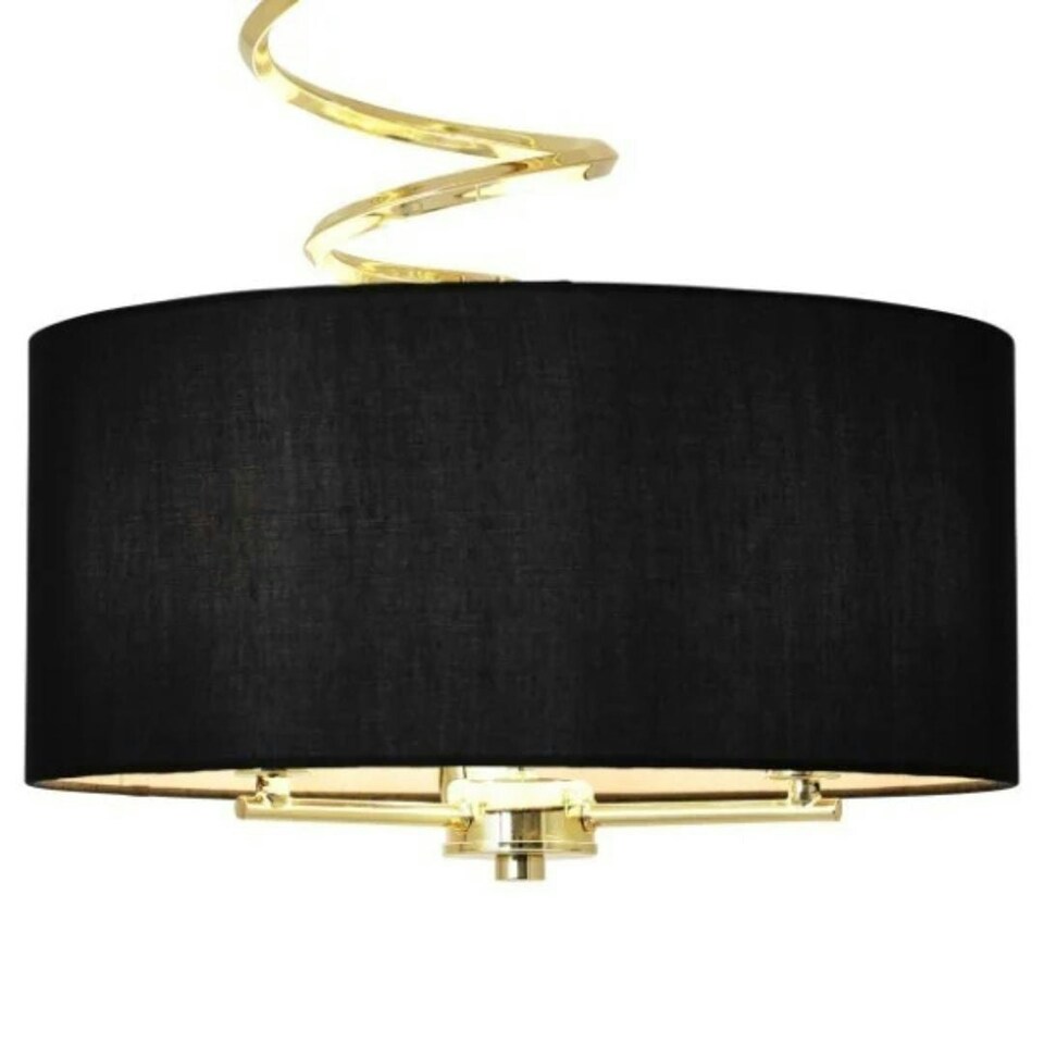 image 1 of Kasi Polished Brass Semi Flush Ceiling Light
