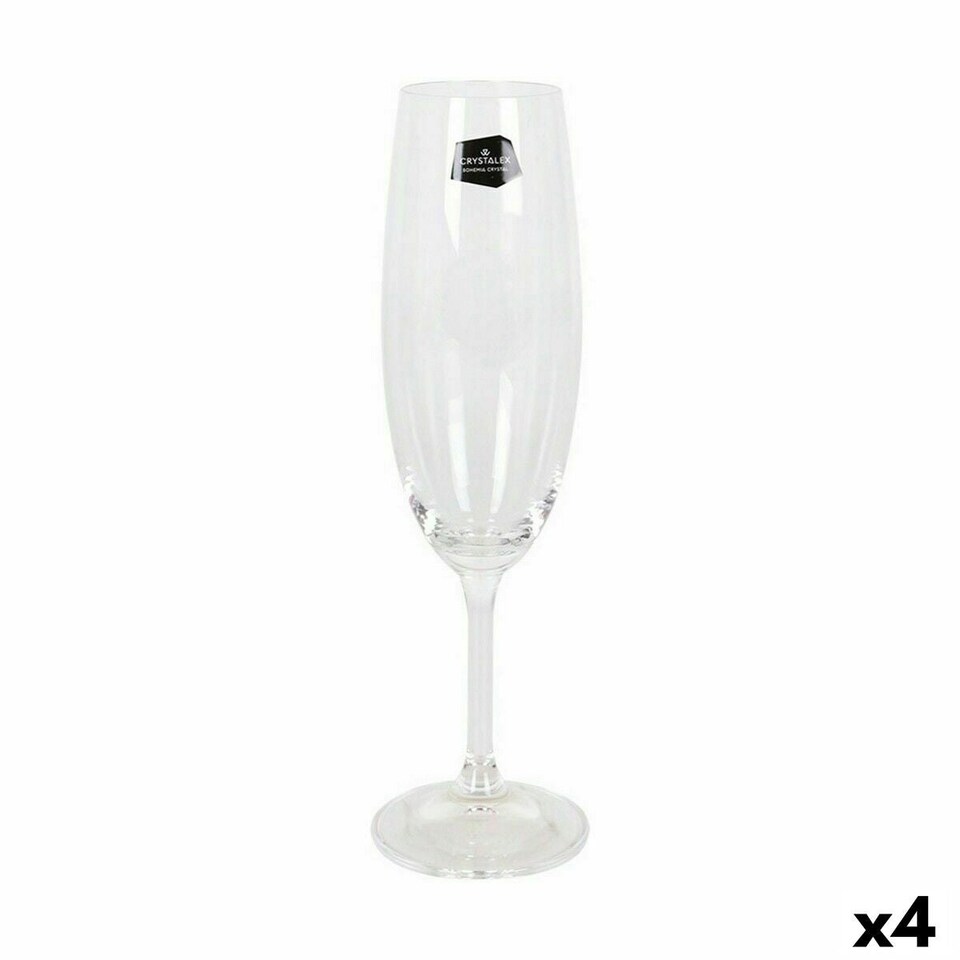 image 1 of Champagne glass Crystalex Lara Crystal 220 ml Champagne 6 Pieces (6 Units) (4 Units) N/A