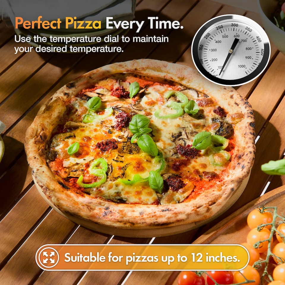 image 1 of VonHaus Pizza Oven Outdoor, for Tabletop with Accessories