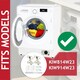 image 2 of SPARES2GO Integrated Door Hinge Magnetic Fixing Kit for Kenwood KIW814W23 KIW914W23 Washing Machine (20 Pieces) Chrome