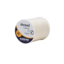Korbond Polyester Thread Cream 160m - One Colour - One Size