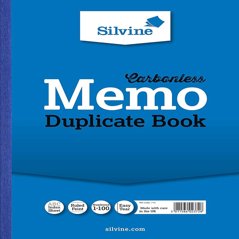 image 1 of A4 Carbonless Duplicate Memo Book 297 x 210mm
