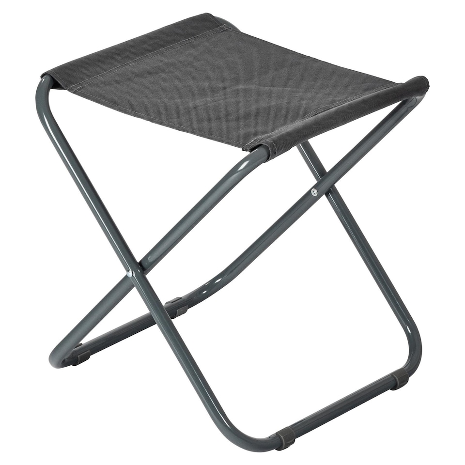 image 1 of Harbour Housewares Folding Stool - Grey - Pack of 1 - Canvas Camping Small Portable Lightweight Outdoor Foldable Garden Seat