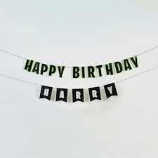 Happy Birthday Customisable Card Banner x2 2m