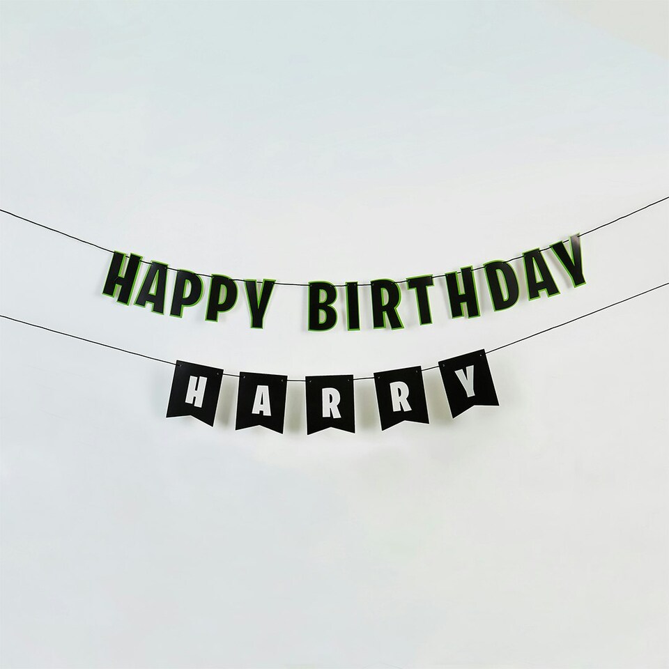 image 1 of Happy Birthday Customisable Card Banner x2 2m