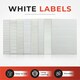 image 7 of Pack of 28 White 25x75mm Rectangular Labels - Adhesive Stickers
