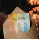 image 3 of Beer Bottles Soft Watercolour Rainbow Colour Birthday Card