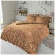 image 2 of VELVETIO Tiza Rust Complete Duvet Cover Set with Fitted Sheet Soft Polycotton Bedding Sets Orange | Rust | King