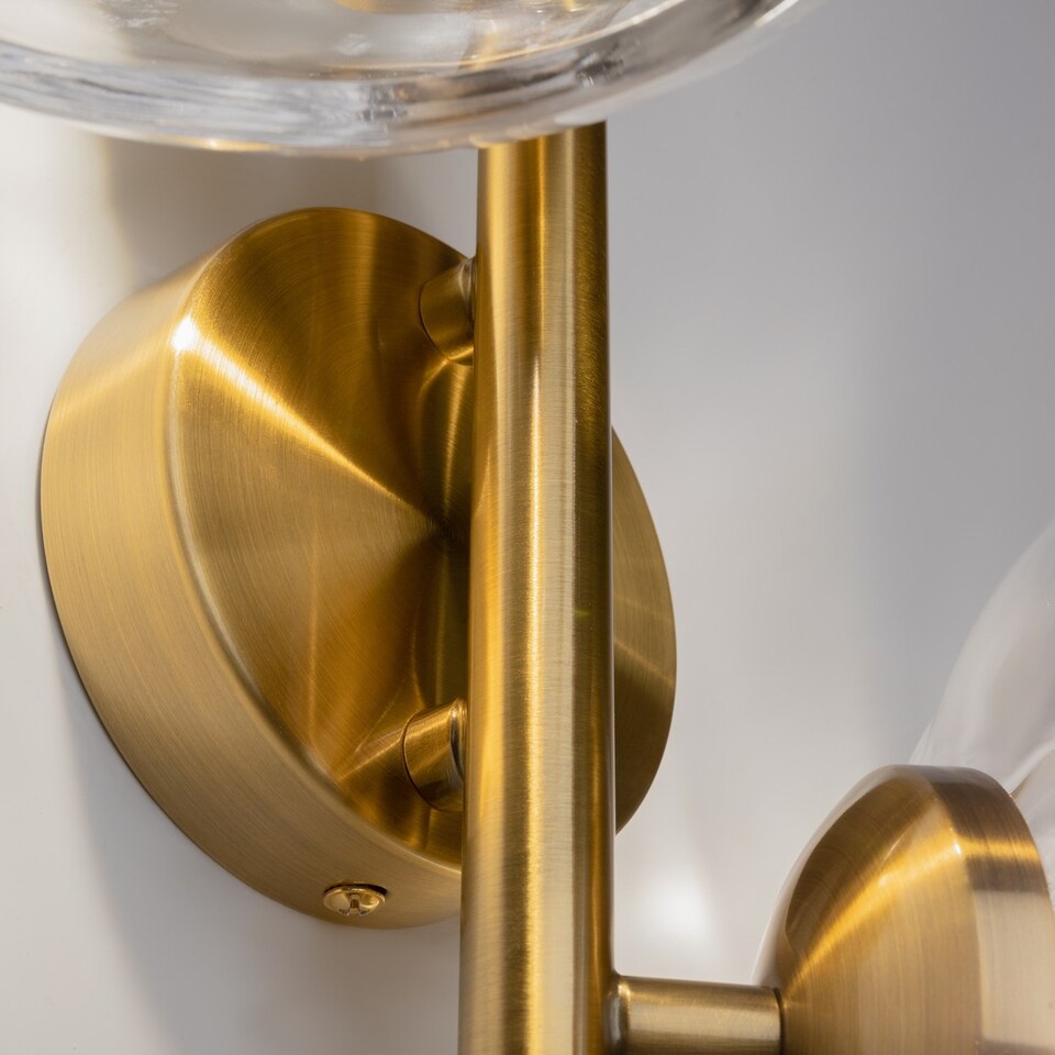 image 1 of Miracle Modern Wall Lamp Brass 2xG9 Glass Shade