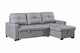 image 1 of Naples Chaise Linen Sofa | Grey | Light Grey | Two Seater