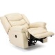 image 3 of Chester Electric Bonded Leather Automatic Recliner Heat & Massage Chair (Cream)