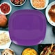 image 2 of 6x Plastic Dinner Plates | Purple | 1