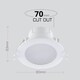 image 5 of Set of 10 CCT LED Bathroom Downlights - White IP44 Recessed Downlights | White | White | 10