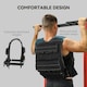 image 10 of 20KG Adjustable Weighted Vest with 20 Metal Weights, Running Weight Vest Black | 50L x 40Wcm