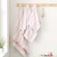 image 4 of Bianca Reversible Stripe Cotton Jacquard Bath Sheet | Pink | Blush Pink | Bath sheet