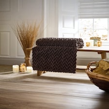 Tadcaster Chevron Plush Throw, 140×180cm – Warm Decorative Sofa Blanket | Copper | Chocolate