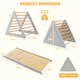 image 5 of COSTWAY 3 in 1 Toddler Climbing Toy Set Wooden Climber Log Bridge Activity Center-Grey