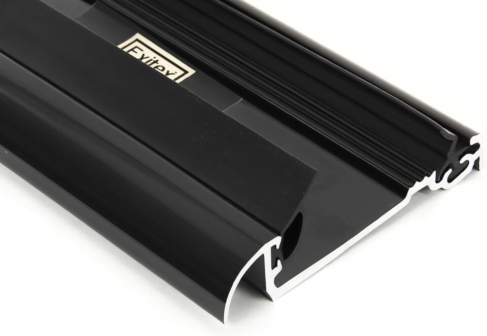 image 1 of Exitex Macclex 15/56 Aluminium Door Threshold Draught Excluder Cill for 56mm Doors, 914mm | Black