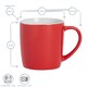 image 3 of Argon Tableware Coloured Coffee Mugs - 350ml - Red - Pack of 4 | Red | Red | 4