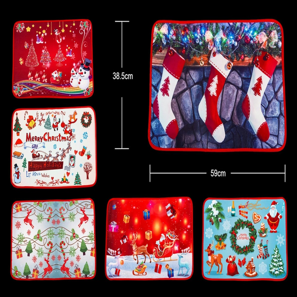image 1 of 1 x Christmas Doormat Christmas Theme Printed Soft Floor Mats