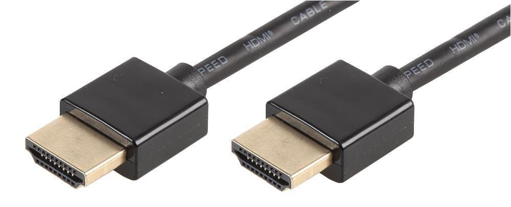 PRO SIGNAL - High Speed 4K UHD Slim HDMI Lead with Ethernet, 1m Black