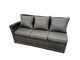 image 4 of Fimous 12 Seater Garden Outdoor Rattan Furniture Set Rattan Corner Sofa Oblong Dining Table with 2 Armchairs 4 Footstools Dark Grey