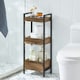 image 6 of SoBuy 3-Tier Slim Bathroom Storage Cabinet, Brown & Black, 11.0x7.9x29.1 in, 4 kg - FRG226-F
