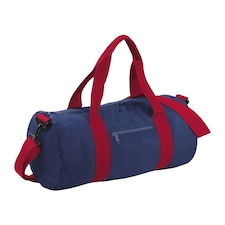 Bagbase Plain Varsity Barrel / Duffle Bag (20 Litres) - French Navy/Classic Red - One Size