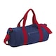 image 1 of Bagbase Plain Varsity Barrel / Duffle Bag (20 Litres) - French Navy/Classic Red - One Size