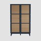 image 1 of Bordeaux 2 Door Wardrobe - Engineered Wood/Plastic - L55.52 x W85 x H180.5 cm - Berlin Blue/Oak Blue