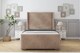 image 1 of Sloomy Devonshire Mink Naples Bed Frame With Mattress With 50"  Upholstered Wingback Headboard 4' Small Double
