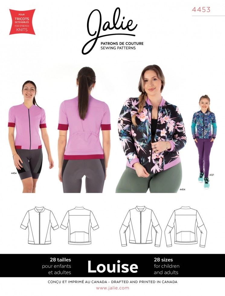 Jalie Sewing Pattern 4453 Louise Multi Sport Jersey, Tops, Jackets and Sportswear for Kids, Teenagers, Women and Men - 28 Sizes - Intermediate