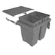 image 2 of SIGE 70L UnderCounter PullOut Waste Bin Set, 2 x 35L Removable Bins, Suits 600mm Cabinet, SideMounted SoftClose