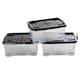 image 2 of Stackable 2 Pack 30L Underbed Storage Boxes with Black Lids for Home, Office, and Kitchen